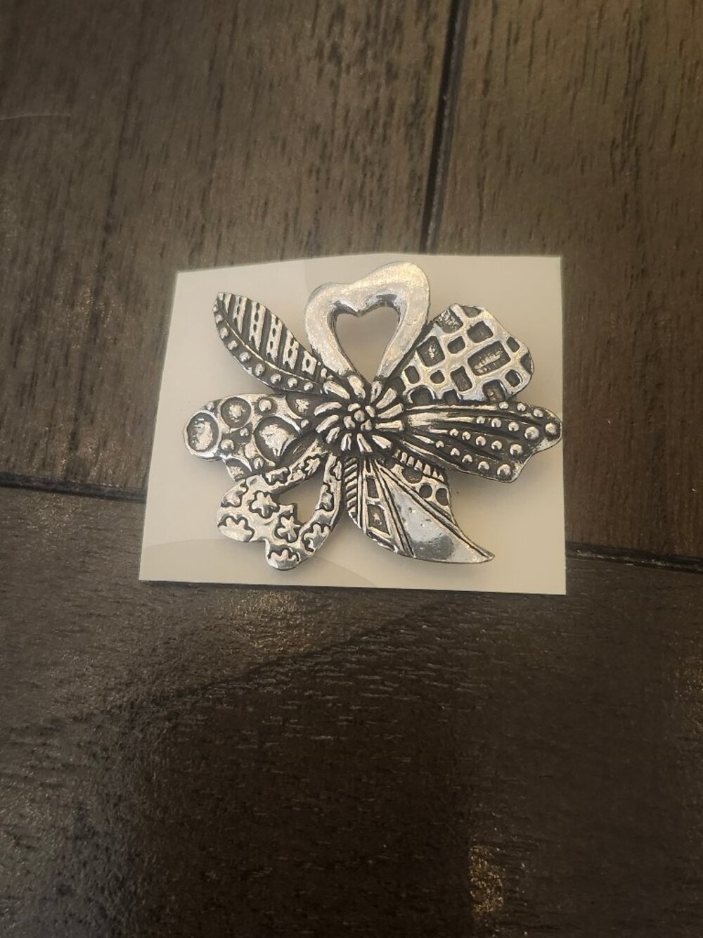 Silver Tone Chico's Brooch Pin Stuck On You Romance Hearts Love Fashion Jewelry
